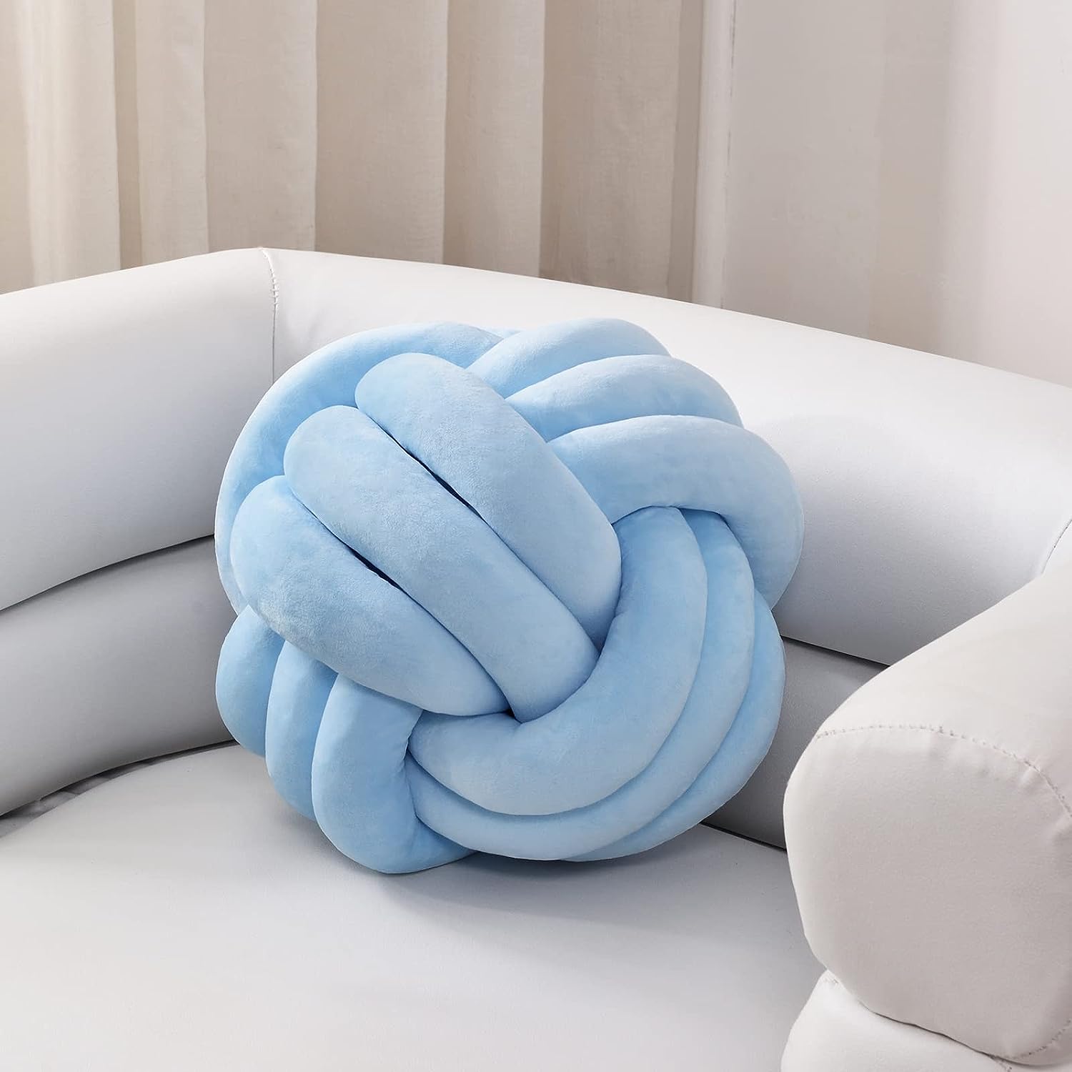 Soft Knot Ball Pillows,Round Throw Pillow Cushion Home Decoration Plush Pillow - Image 13