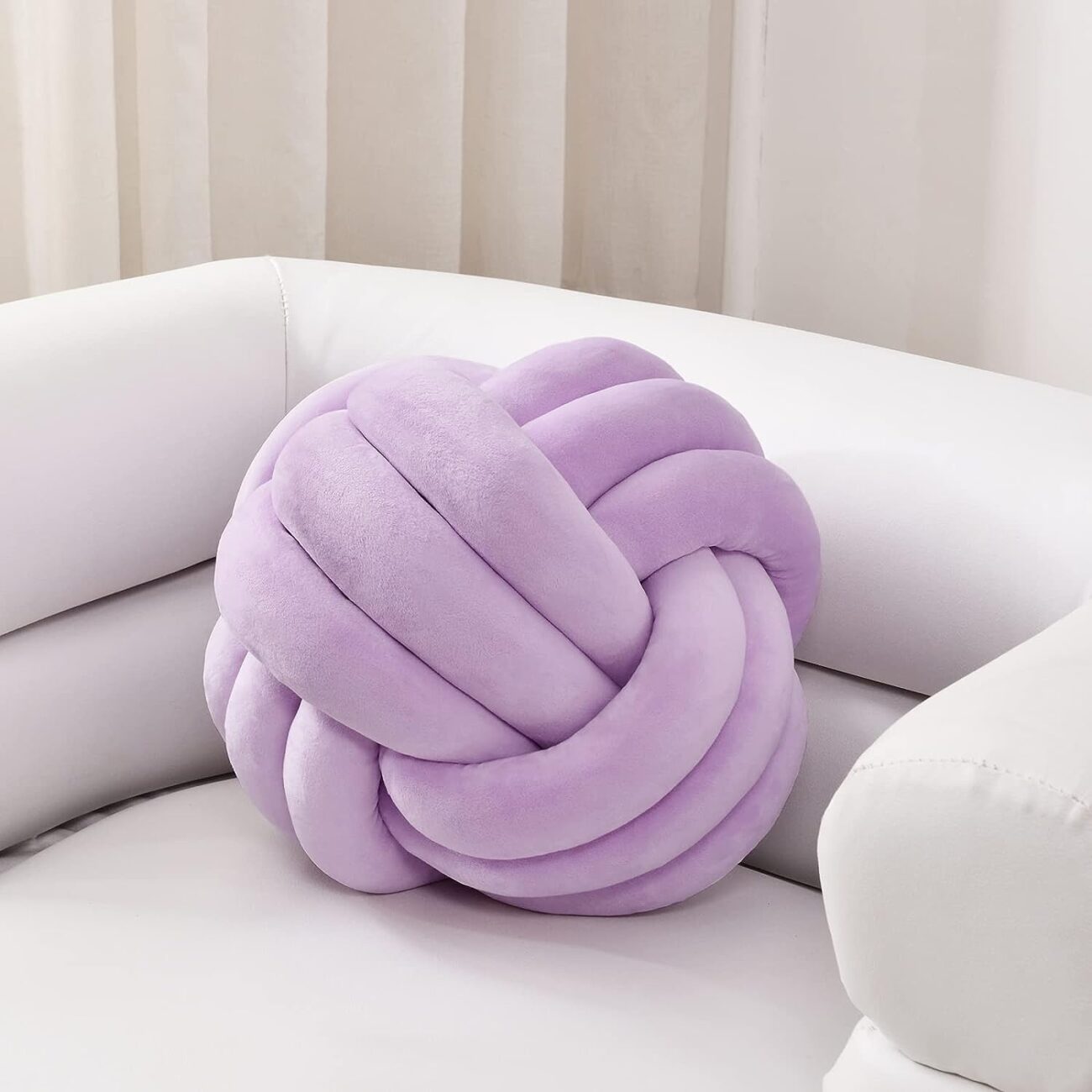 Soft Knot Ball Pillows,Round Throw Pillow Cushion Home Decoration Plush Pillow - Image 3