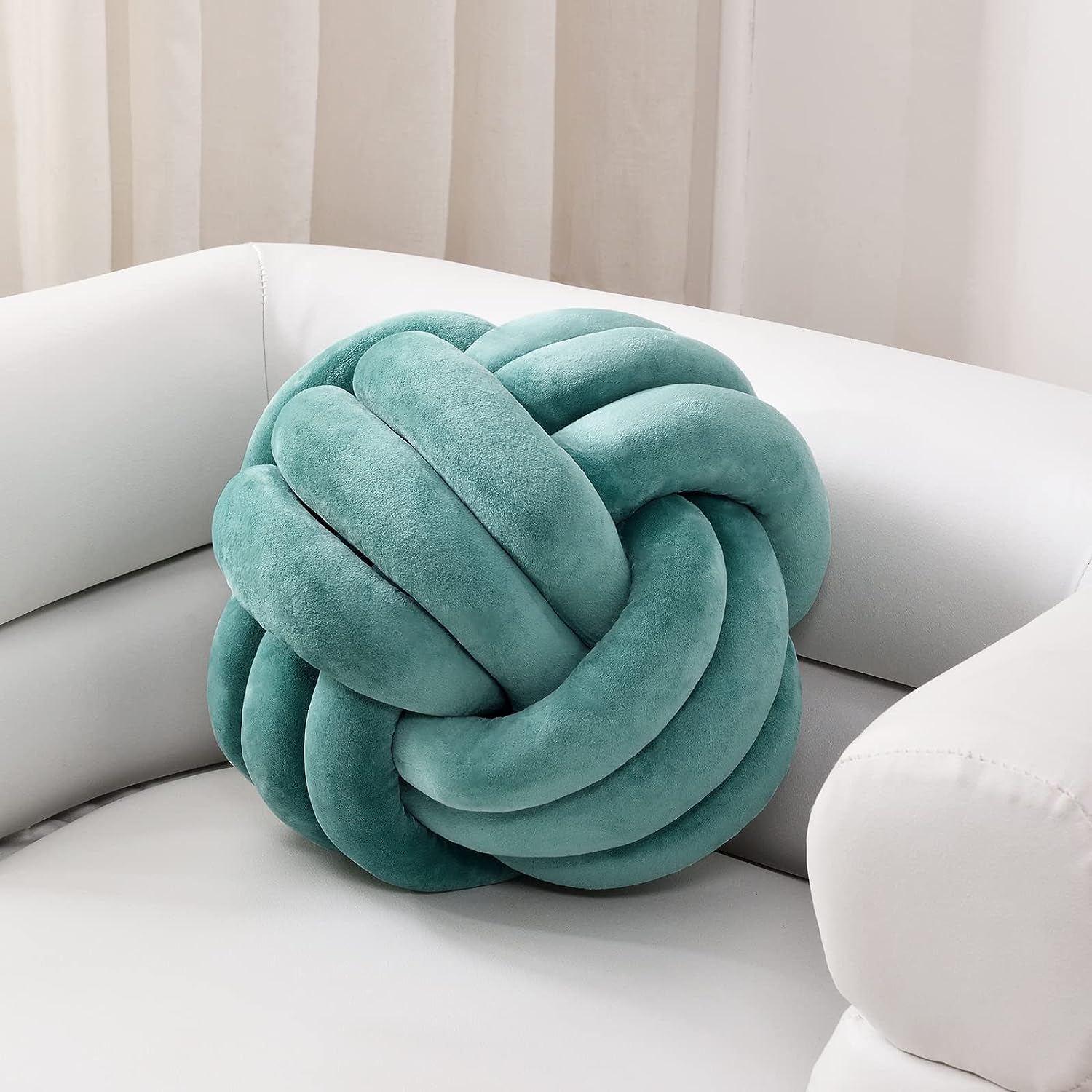 Soft Knot Ball Pillows,Round Throw Pillow Cushion Home Decoration Plush Pillow - Image 8