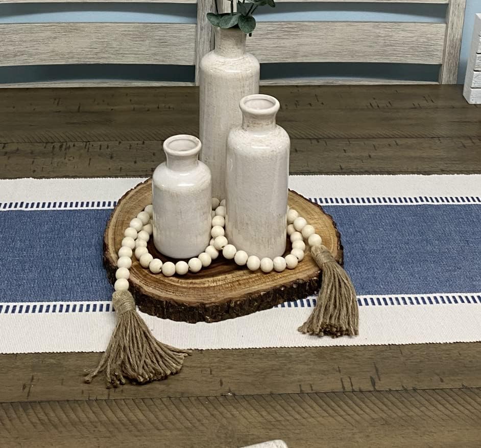 Boho Decor Wood Beads Garland, 58 Inch Wooden Beads for Farmhouse Home Decor with Tassels - Image 13