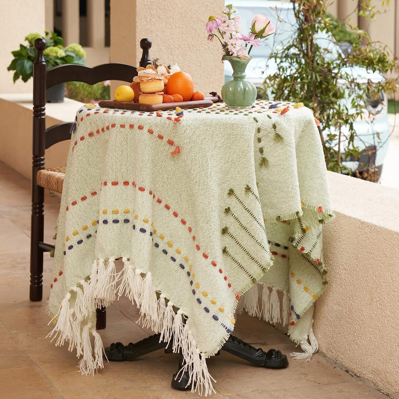 Boho Throw Blanket, Bohemian Colorful Striped Blanket with Tassels Decorative Woven Textured, Soft Cozy Lightweight Blanket 50x60 - Image 26