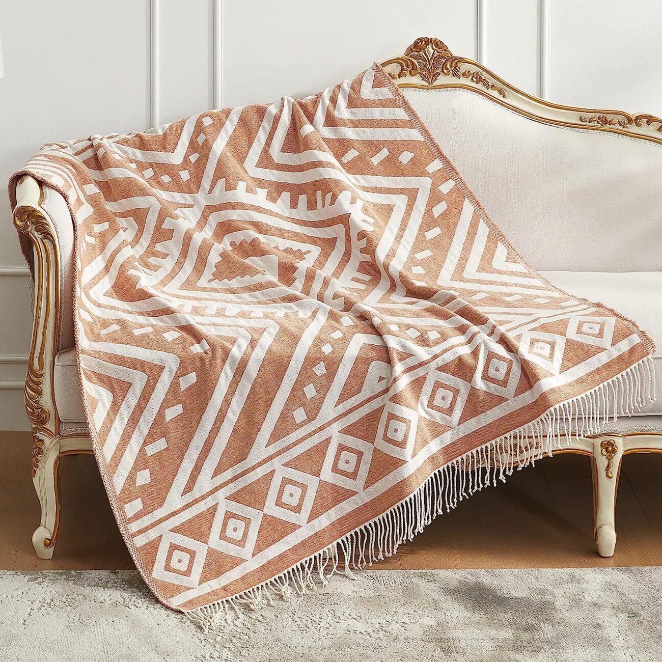 Boho Throw Blanket, Bohemian Colorful Striped Blanket with Tassels Decorative Woven Textured, Soft Cozy Lightweight Blanket 50x60 - Image 39