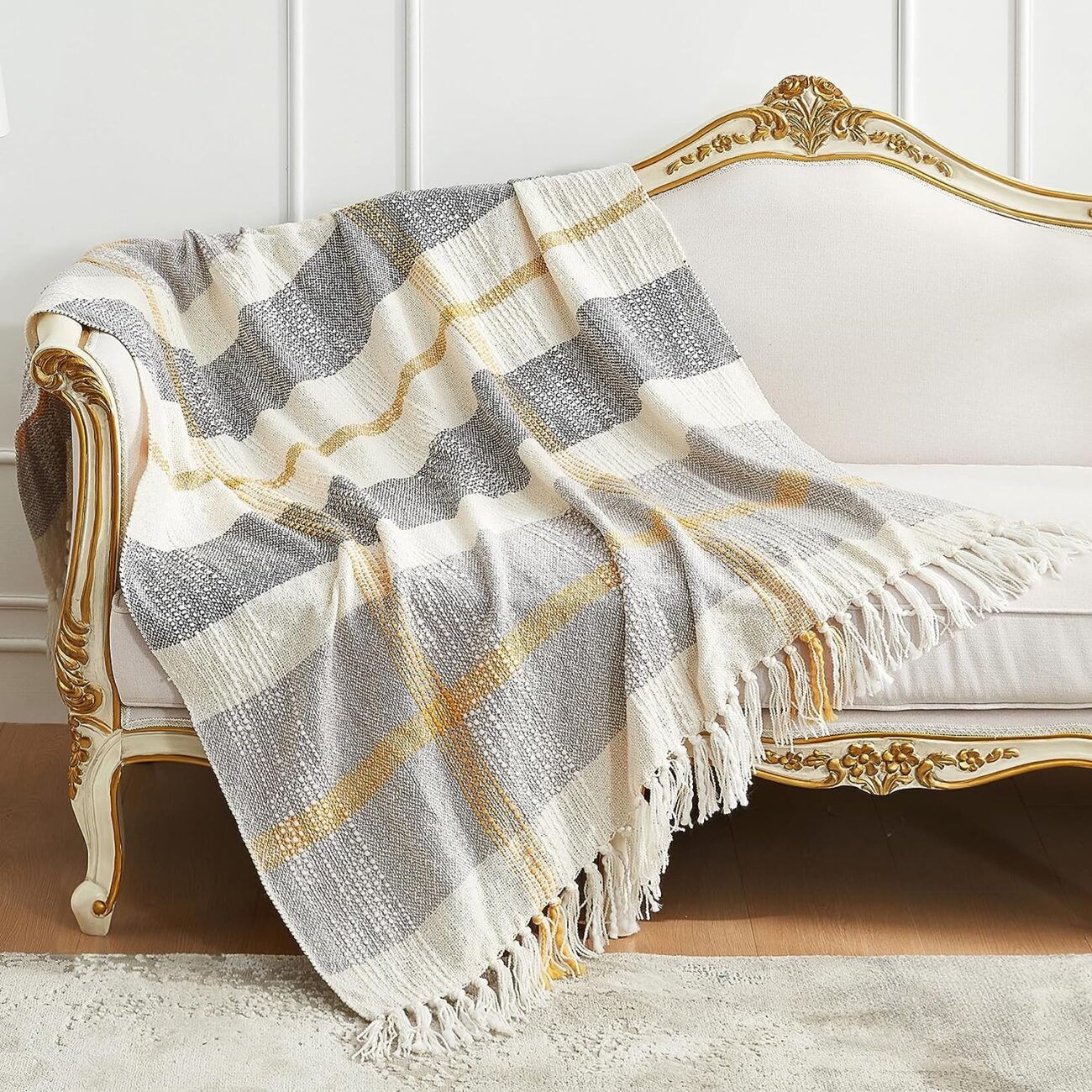 Boho Throw Blanket, Bohemian Colorful Striped Blanket with Tassels Decorative Woven Textured, Soft Cozy Lightweight Blanket 50x60 - Image 45