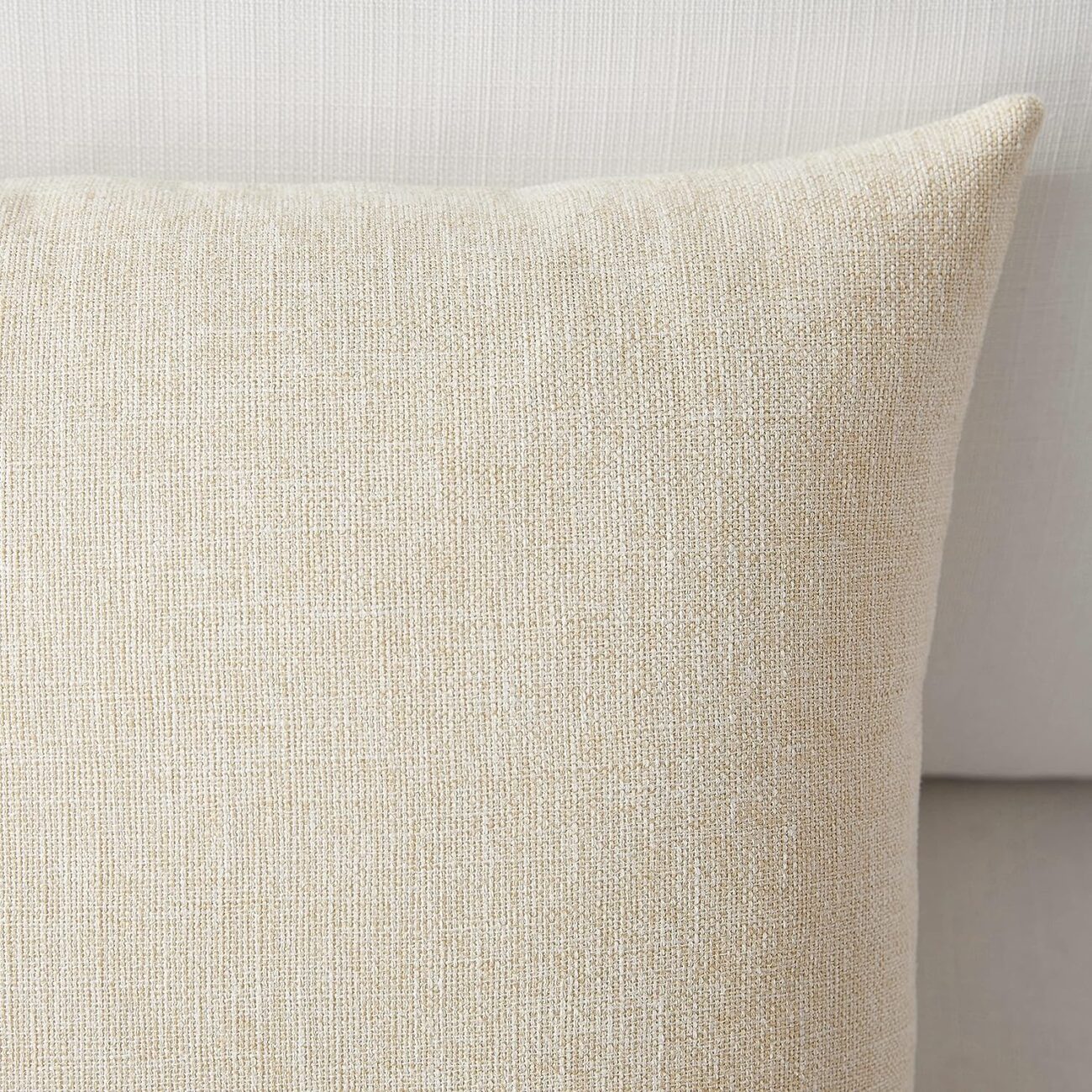 Set of 2 Pillow Covers 18 x 18 Inch Farmhouse Boho Decorative Throw Pillow Covers Linen Cushion Covers - Image 3