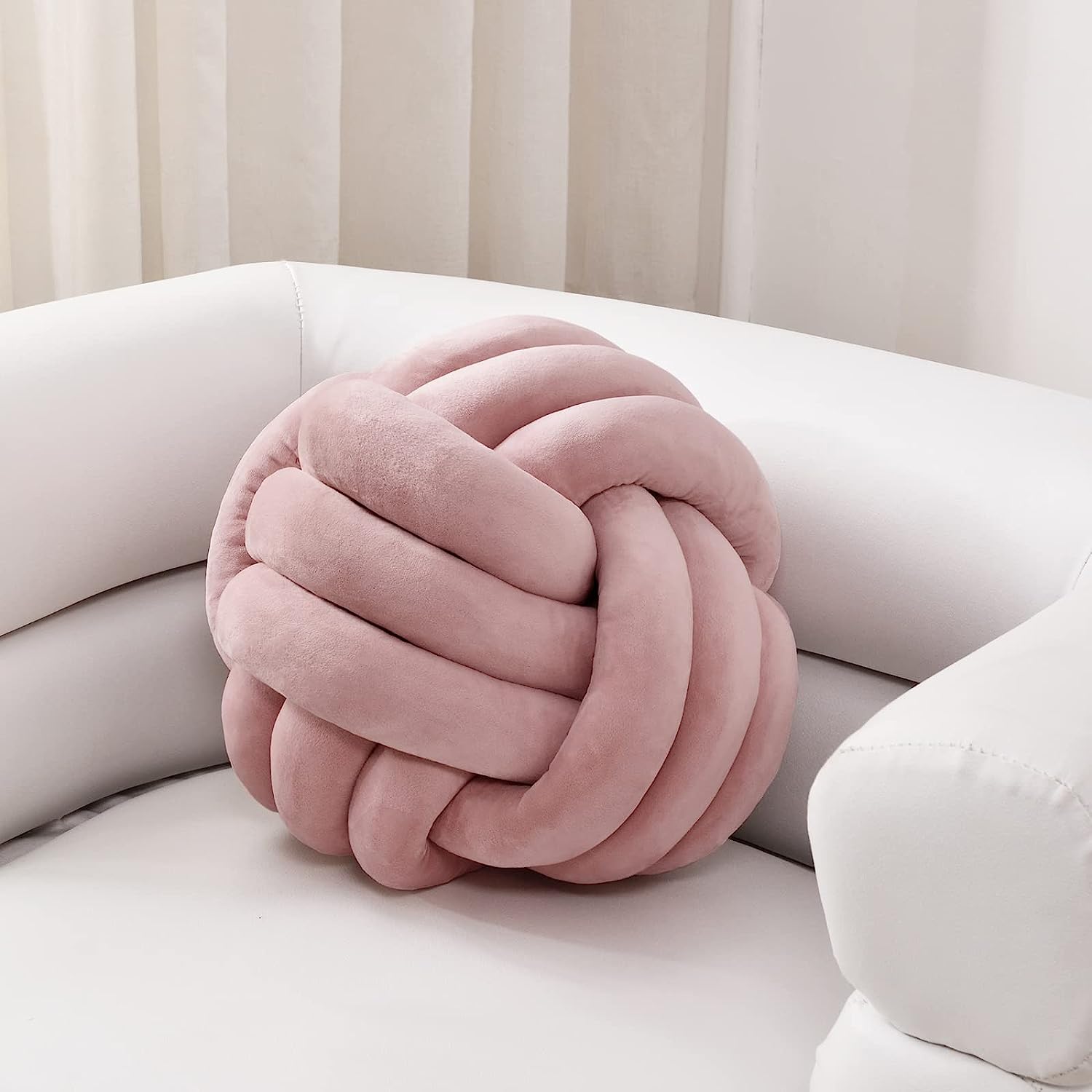 Soft Knot Ball Pillows,Round Throw Pillow Cushion Home Decoration Plush Pillow - Image 20