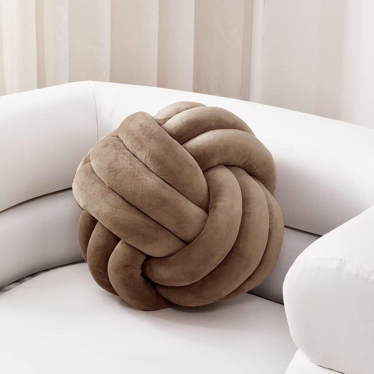 Soft Knot Ball Pillows,Round Throw Pillow Cushion Home Decoration Plush Pillow - Image 2