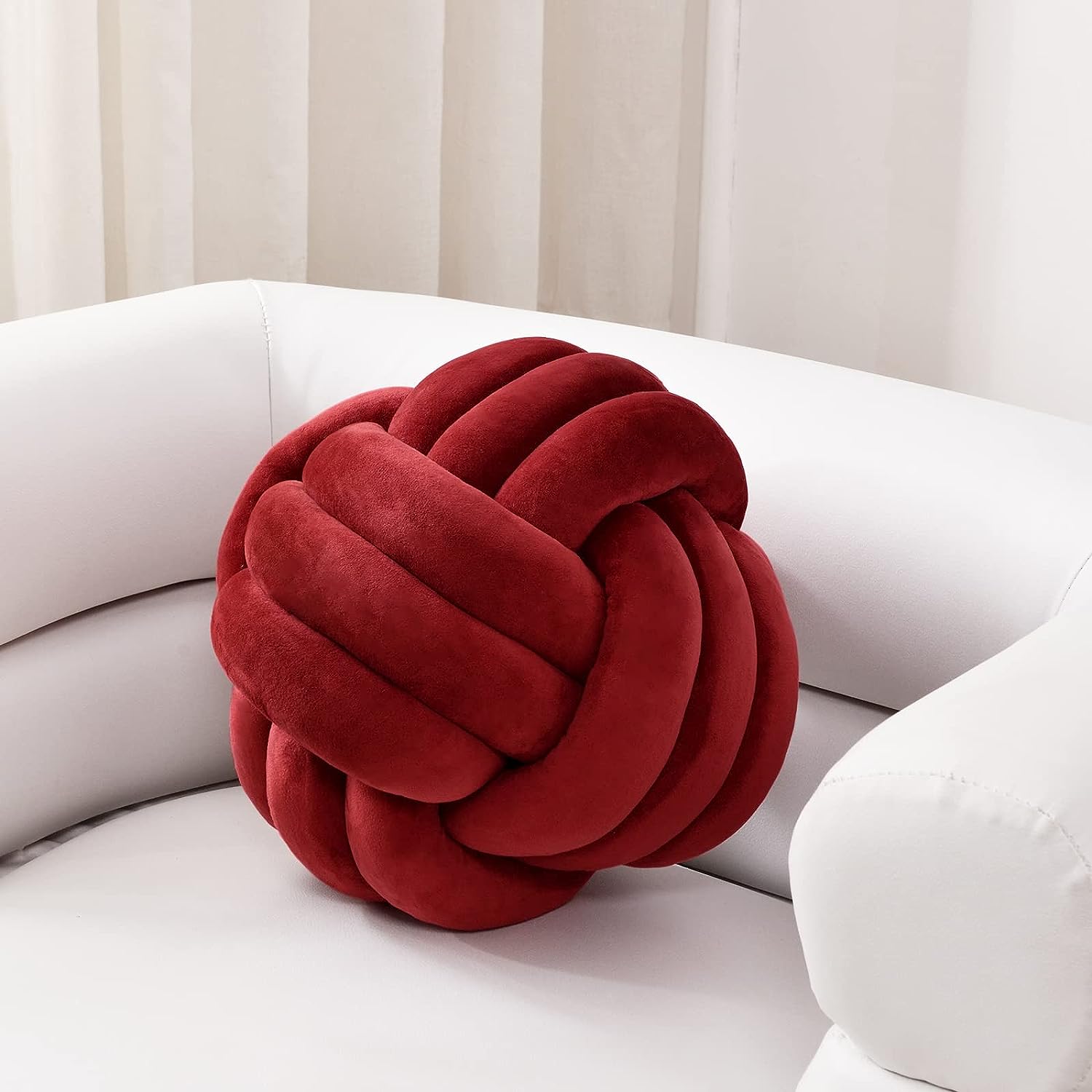 Soft Knot Ball Pillows,Round Throw Pillow Cushion Home Decoration Plush Pillow - Image 21