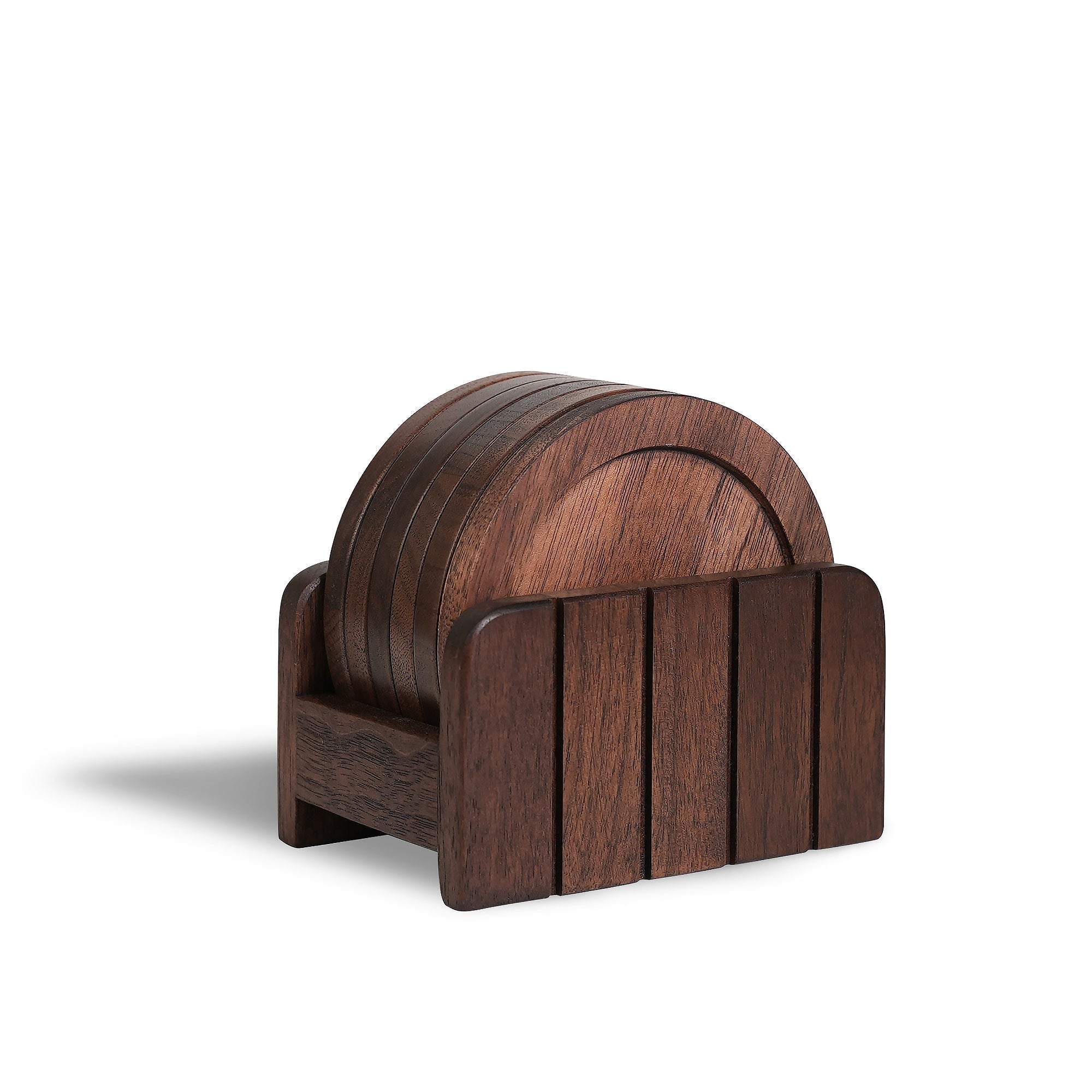 CONSDAN Cup Coasters, USA Grown Hardwood, Wooden Cup Coasters Set, 6 Pcs a set - Image 6