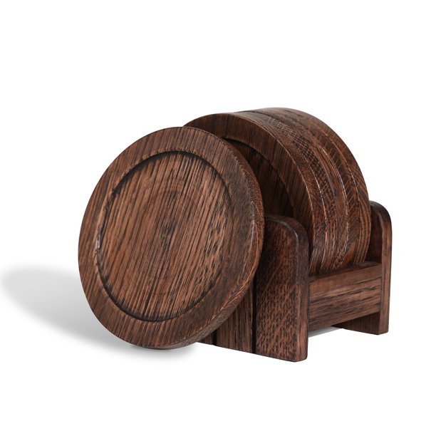 CONSDAN Cup Coasters, USA Grown Hardwood, Wooden Cup Coasters Set, 6 Pcs a set - Image 9