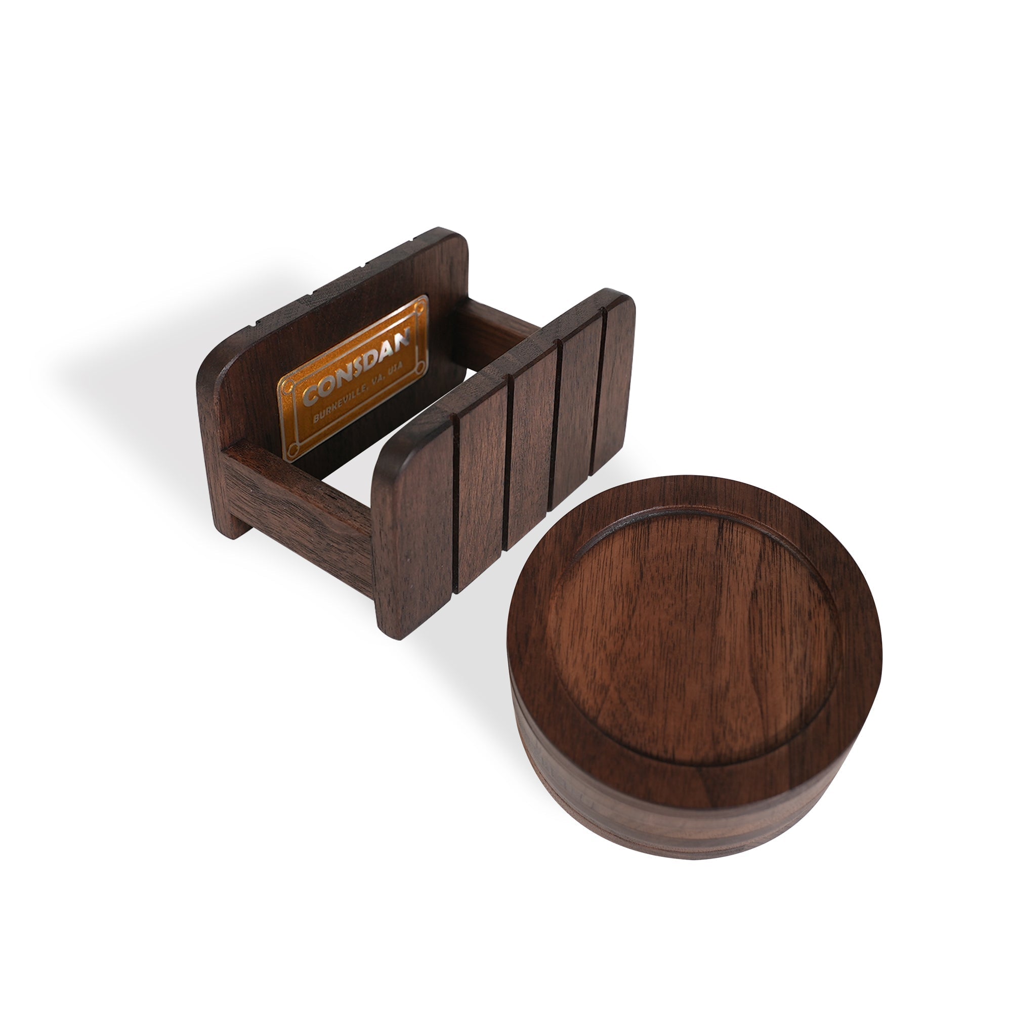 CONSDAN Cup Coasters, USA Grown Hardwood, Wooden Cup Coasters Set, 6 Pcs a set - Image 5