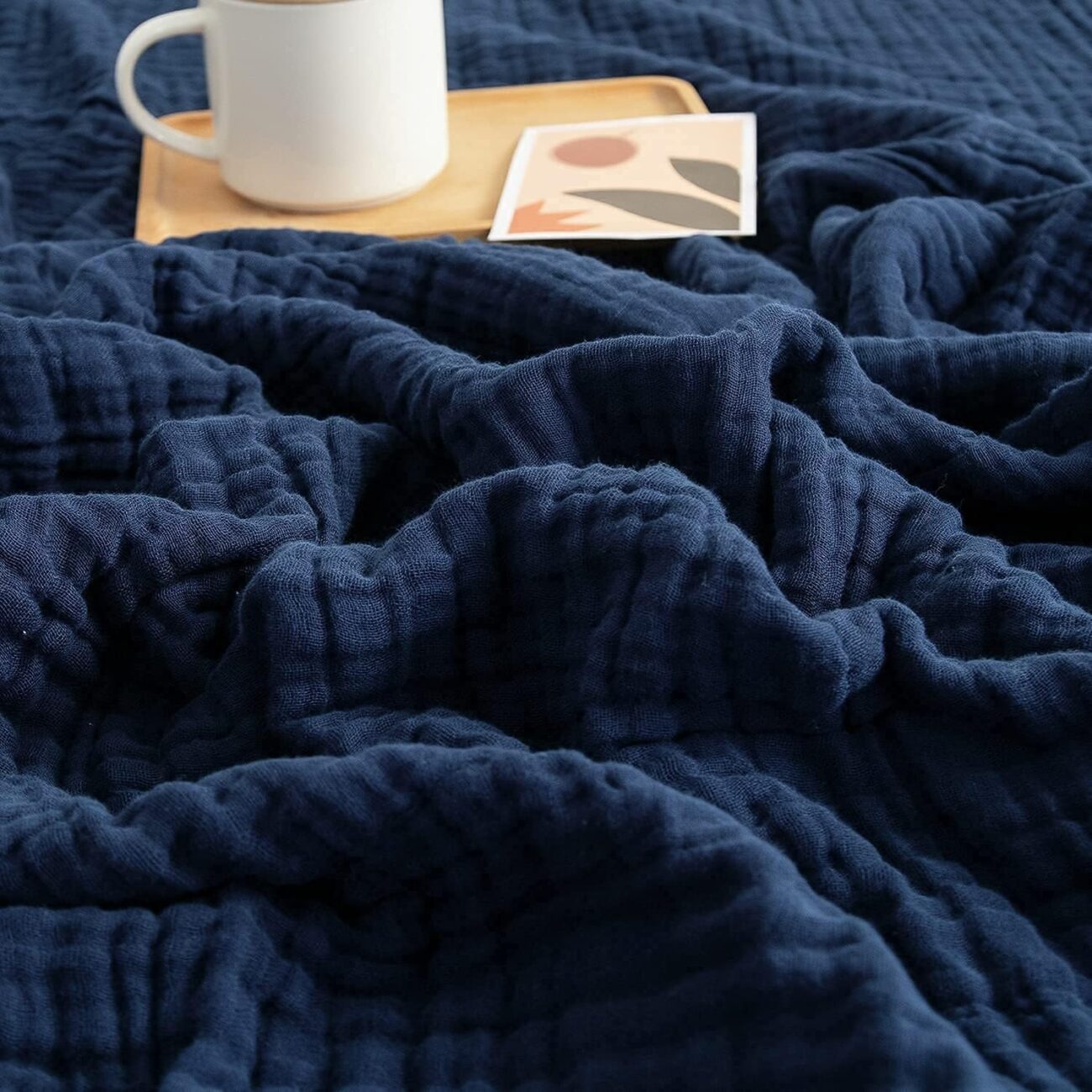 Cotton Blanket Soft Muslin Throw Blanket for Couch Bed 4 & 6 Layers Breathable - Image 20