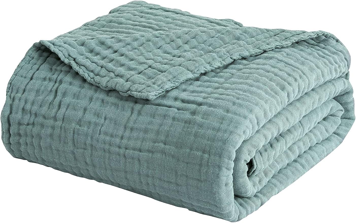 Cotton Blanket Soft Muslin Throw Blanket for Couch Bed 4 & 6 Layers Breathable - Image 53