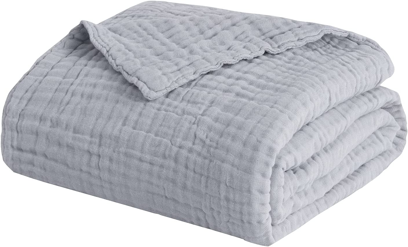 Cotton Blanket Soft Muslin Throw Blanket for Couch Bed 4 & 6 Layers Breathable - Image 36