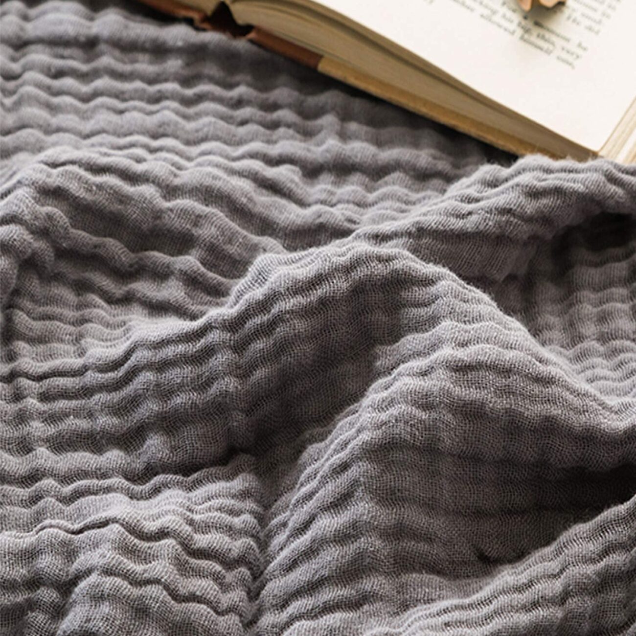 Cotton Blanket Soft Muslin Throw Blanket for Couch Bed 4 & 6 Layers Breathable - Image 26
