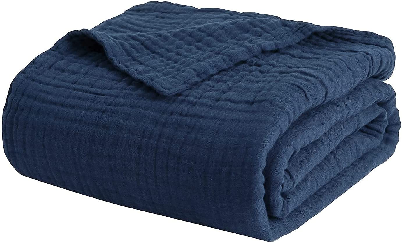 Cotton Blanket Soft Muslin Throw Blanket for Couch Bed 4 & 6 Layers Breathable - Image 23
