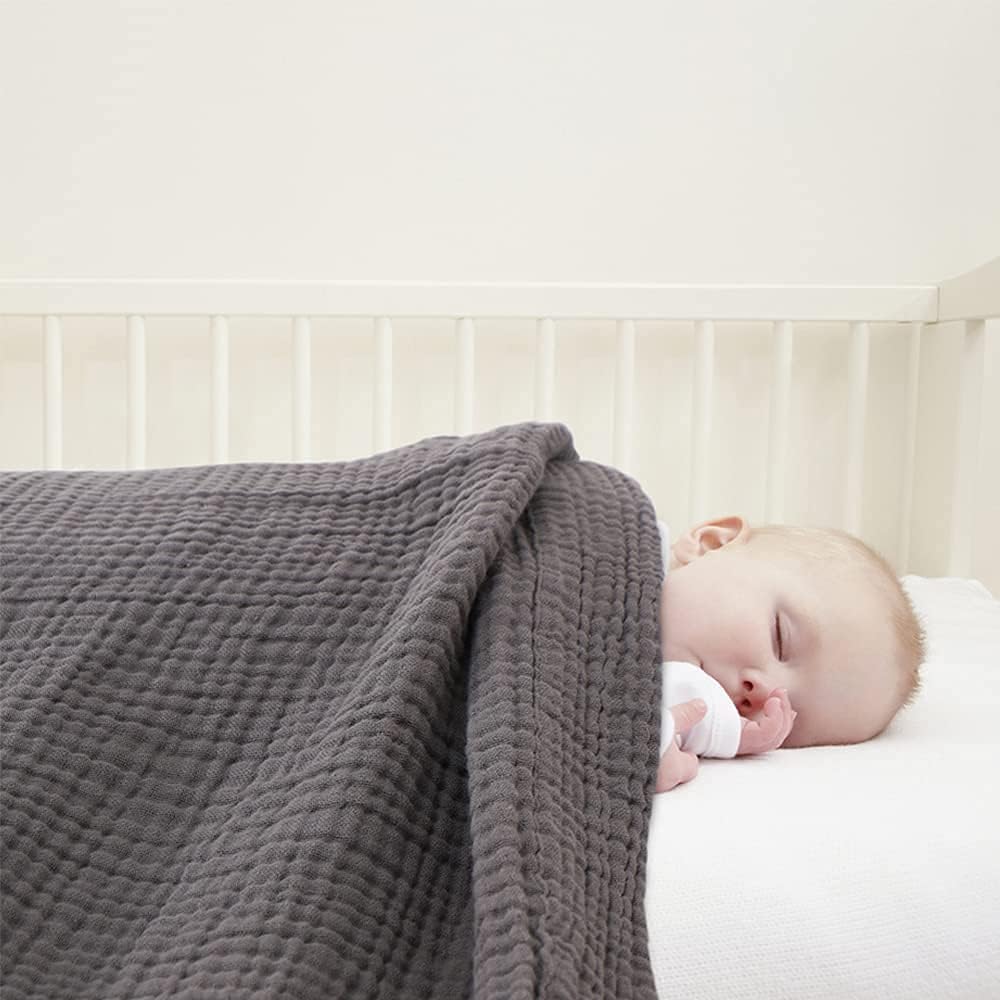 Cotton Blanket Soft Muslin Throw Blanket for Couch Bed 4 & 6 Layers Breathable - Image 27