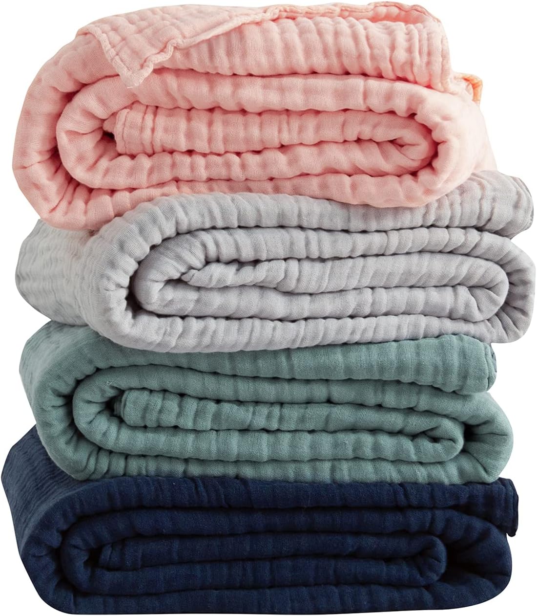 Cotton Blanket Soft Muslin Throw Blanket for Couch Bed 4 & 6 Layers Breathable - Image 39