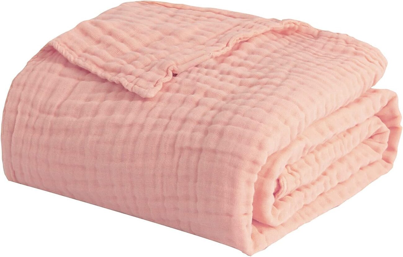 Cotton Blanket Soft Muslin Throw Blanket for Couch Bed 4 & 6 Layers Breathable - Image 4