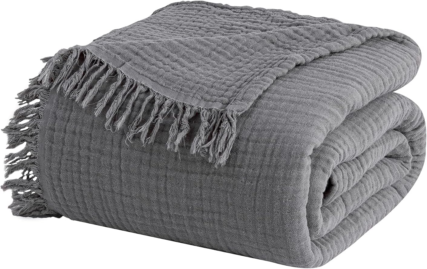 Cotton Blanket Soft Muslin Throw Blanket for Couch Bed 4 & 6 Layers Breathable - Image 18