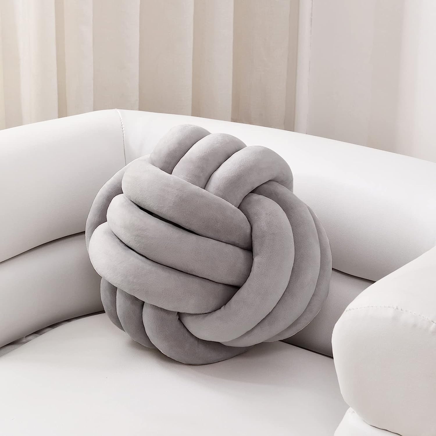 Soft Knot Ball Pillows,Round Throw Pillow Cushion Home Decoration Plush Pillow - Image 24