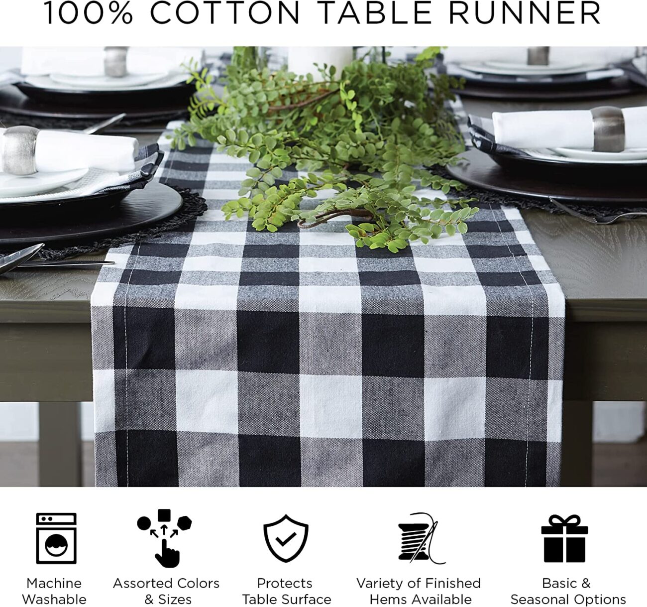 Hand Woven boho Stripe Table Runner Collection with  Fringe - Image 9