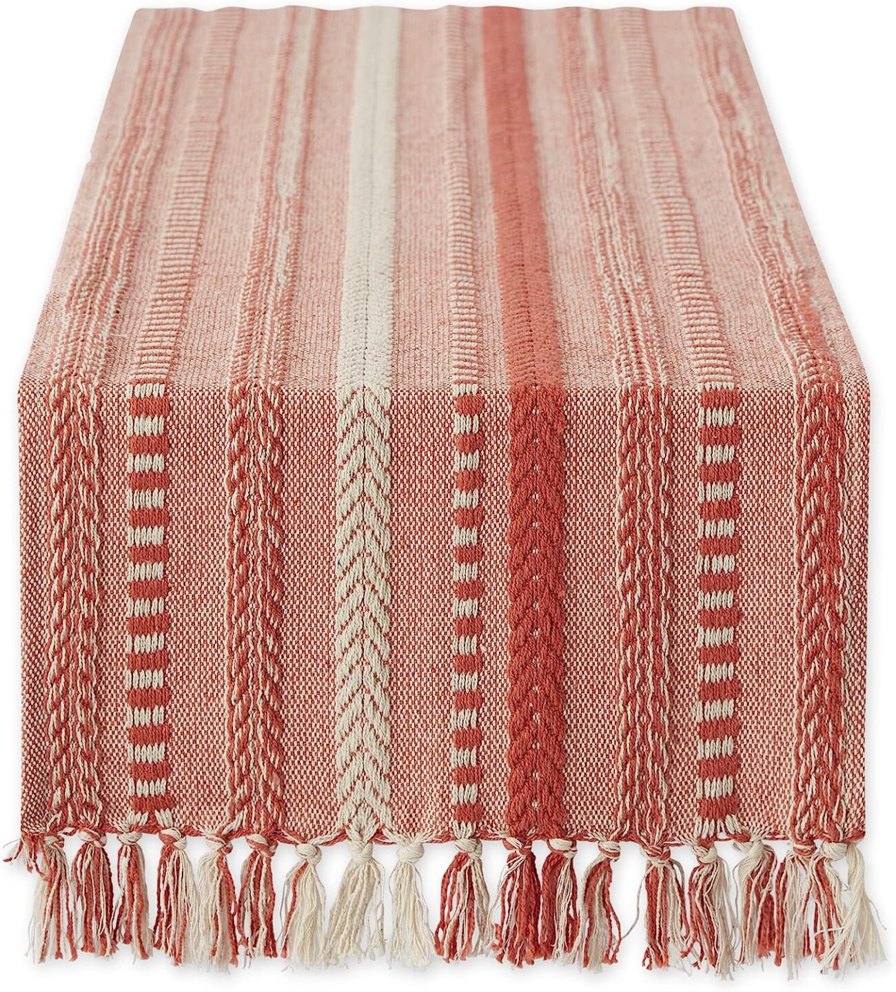 Hand Woven boho Stripe Table Runner Collection with  Fringe - Image 17