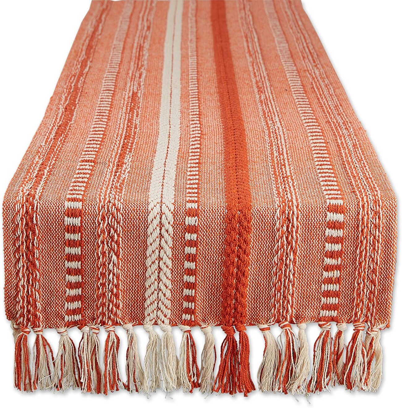 Hand Woven boho Stripe Table Runner Collection with  Fringe - Image 21