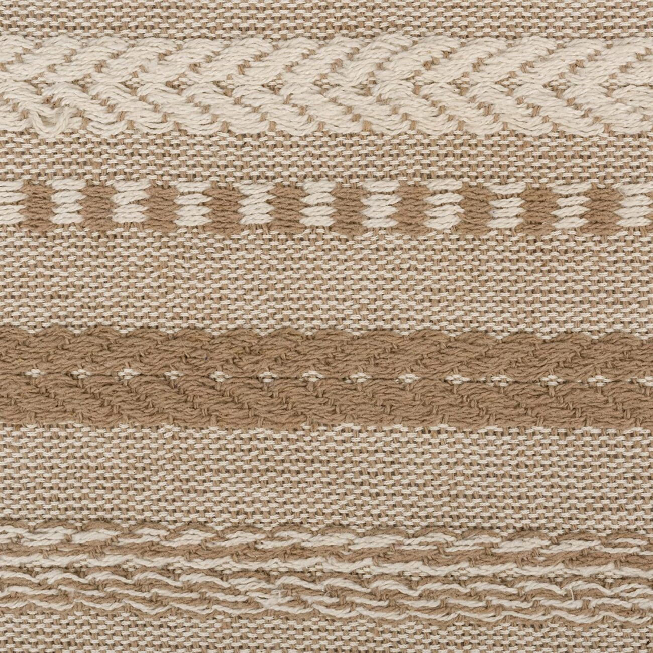 Hand Woven boho Stripe Table Runner Collection with  Fringe - Image 4