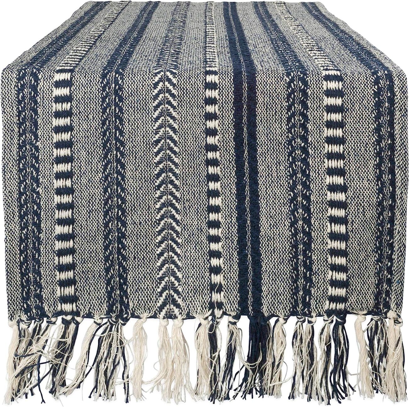 Hand Woven boho Stripe Table Runner Collection with  Fringe - Image 16
