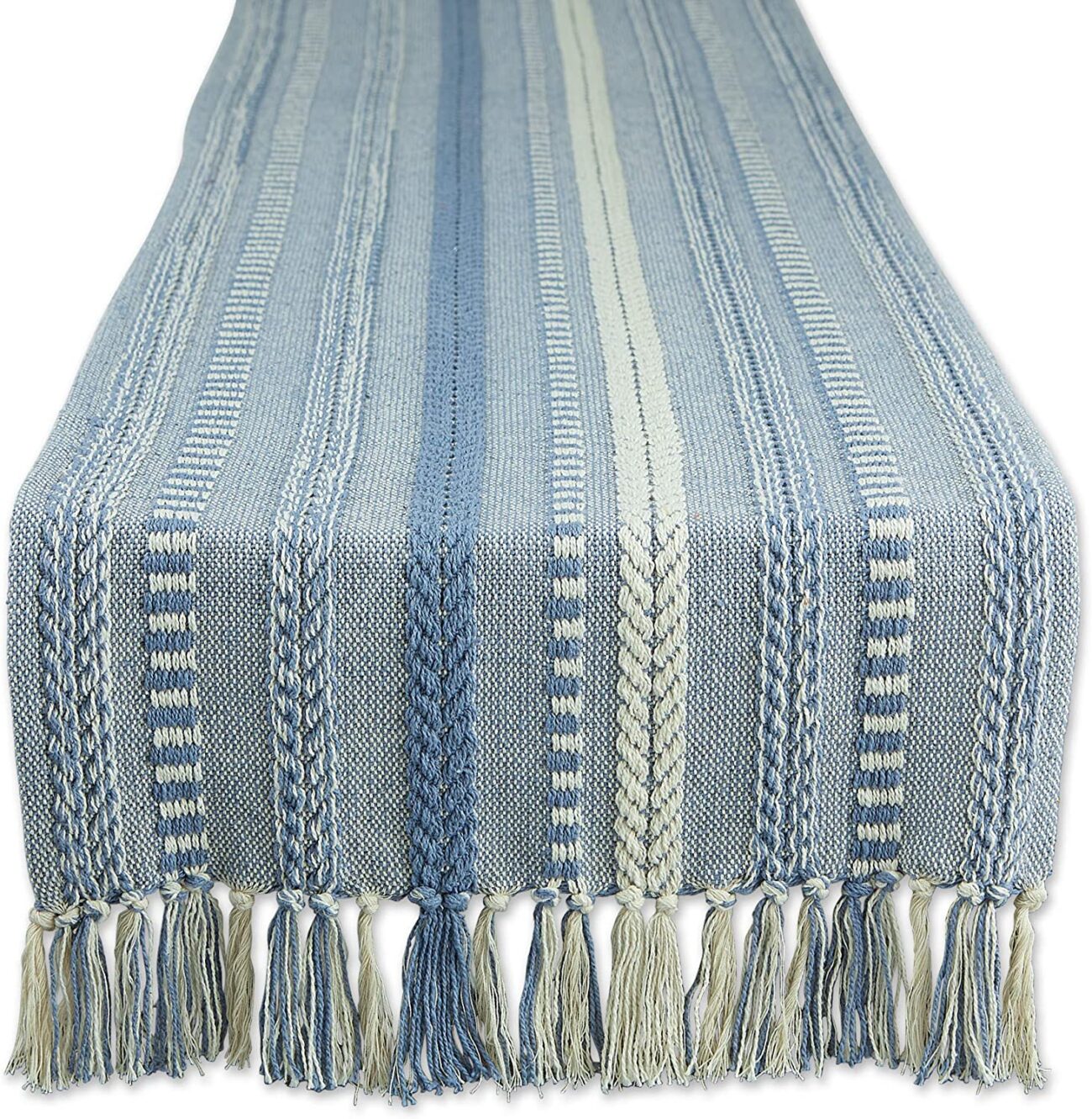 Hand Woven boho Stripe Table Runner Collection with  Fringe - Image 19