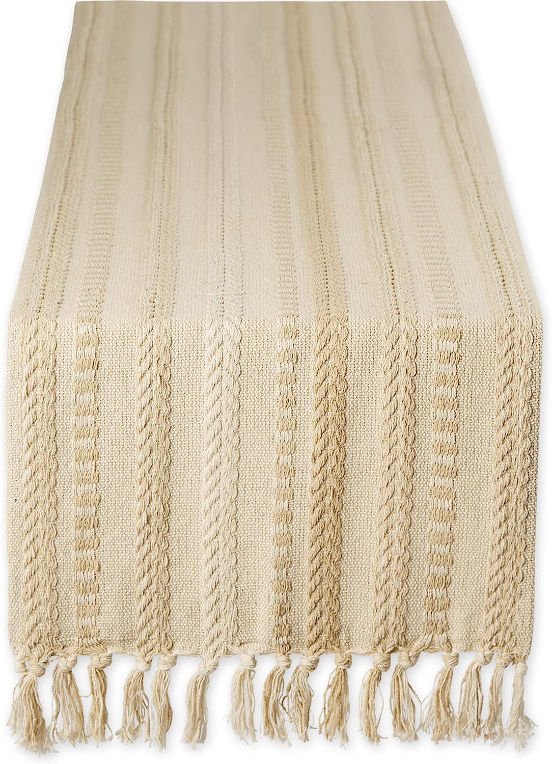Hand Woven boho Stripe Table Runner Collection with  Fringe - Image 20