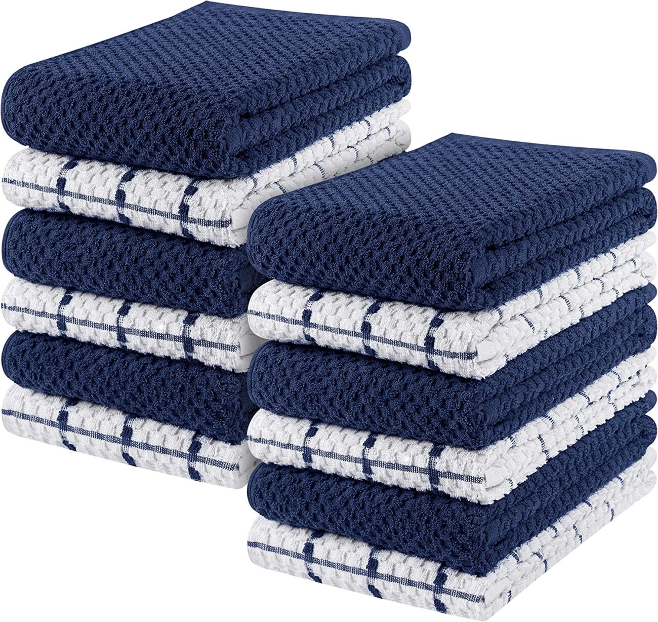 Kitchen Towels set 15 x 25 Inches, 100% Ring Spun Cotton Super Soft Tea Towels and Bar Towels