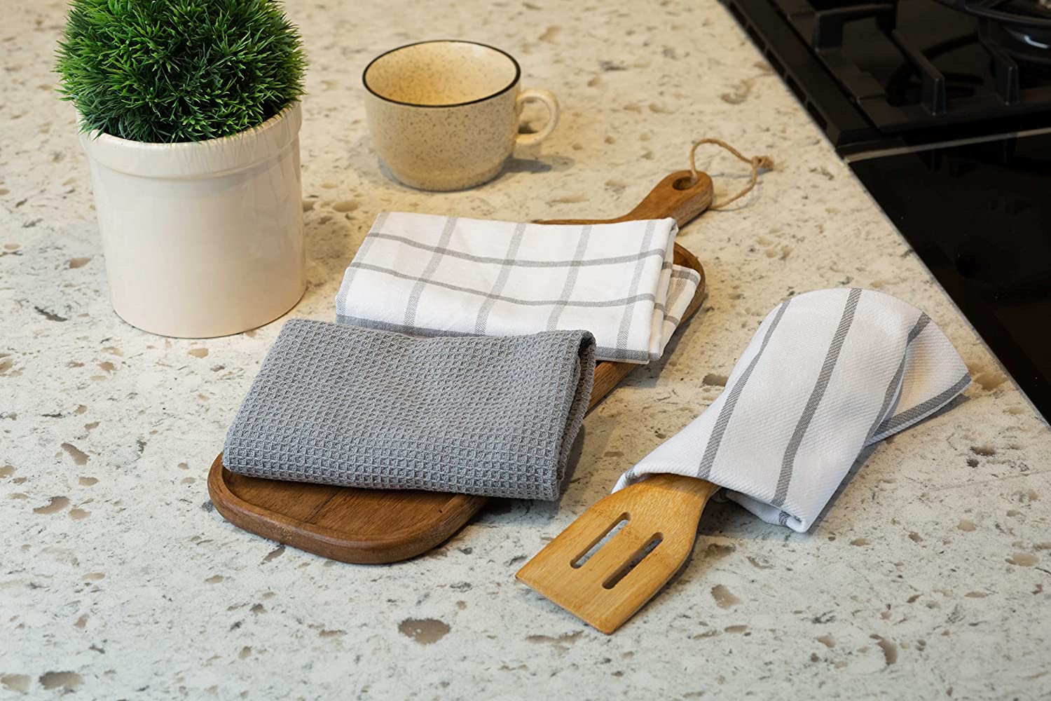 LINEN Kitchen Towels and Dishcloths Set -Cotton Dish Cloths, 18”x 28 - Image 31