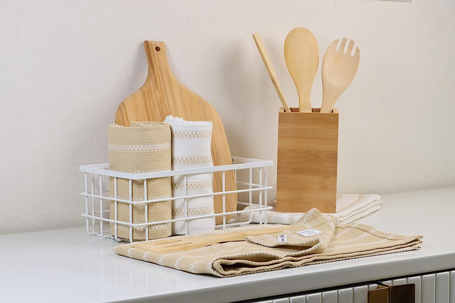 LINEN Kitchen Towels and Dishcloths Set -Cotton Dish Cloths, 18”x 28 - Image 48