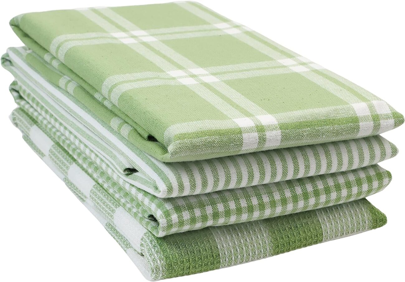 LINEN Kitchen Towels and Dishcloths Set -Cotton Dish Cloths, 18”x 28 - Image 51