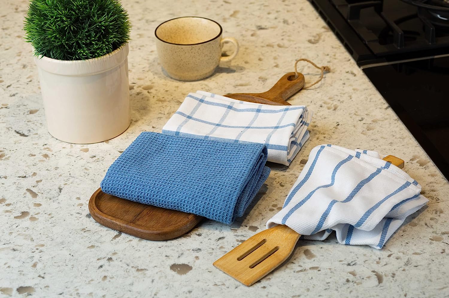 LINEN Kitchen Towels and Dishcloths Set -Cotton Dish Cloths, 18”x 28 - Image 6