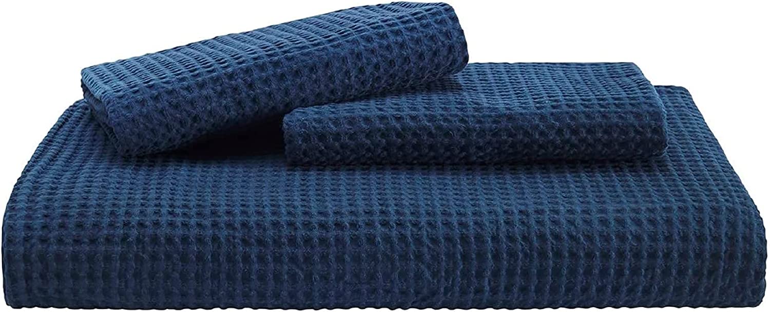 Nature4u 100% Cotton Waffle Weave Duvet Cover set, Soft and Breathable Set of 3 - Image 15