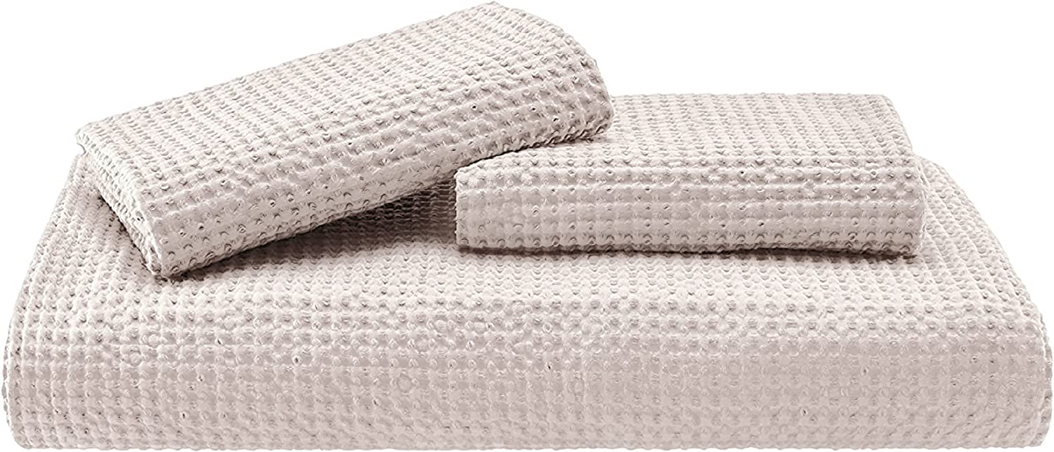 Nature4u 100% Cotton Waffle Weave Duvet Cover set, Soft and Breathable Set of 3 - Image 5