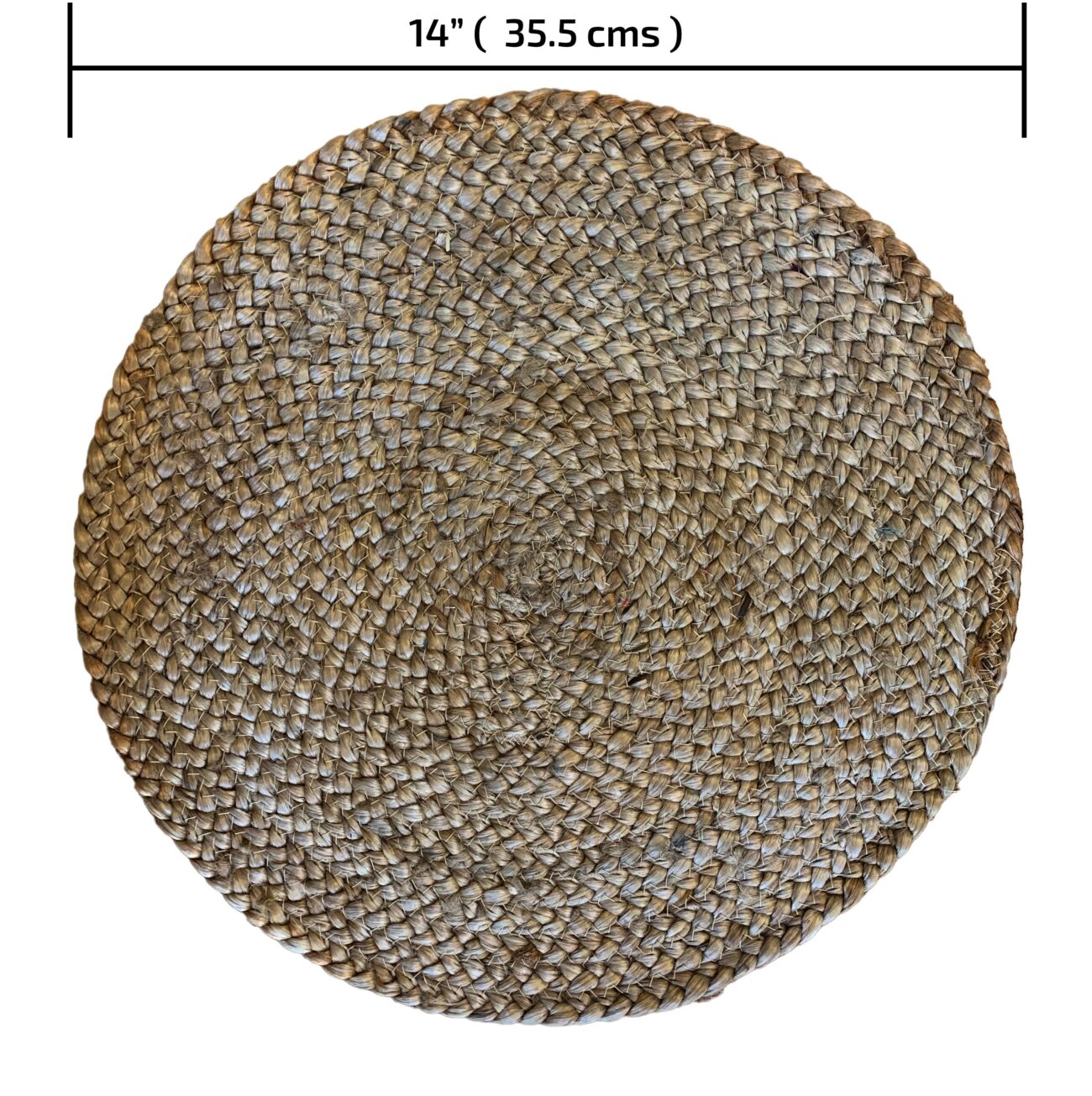 Nature4u 100% Jute Round Woven Braided PLACEMAT (Set of 6) - Image 2