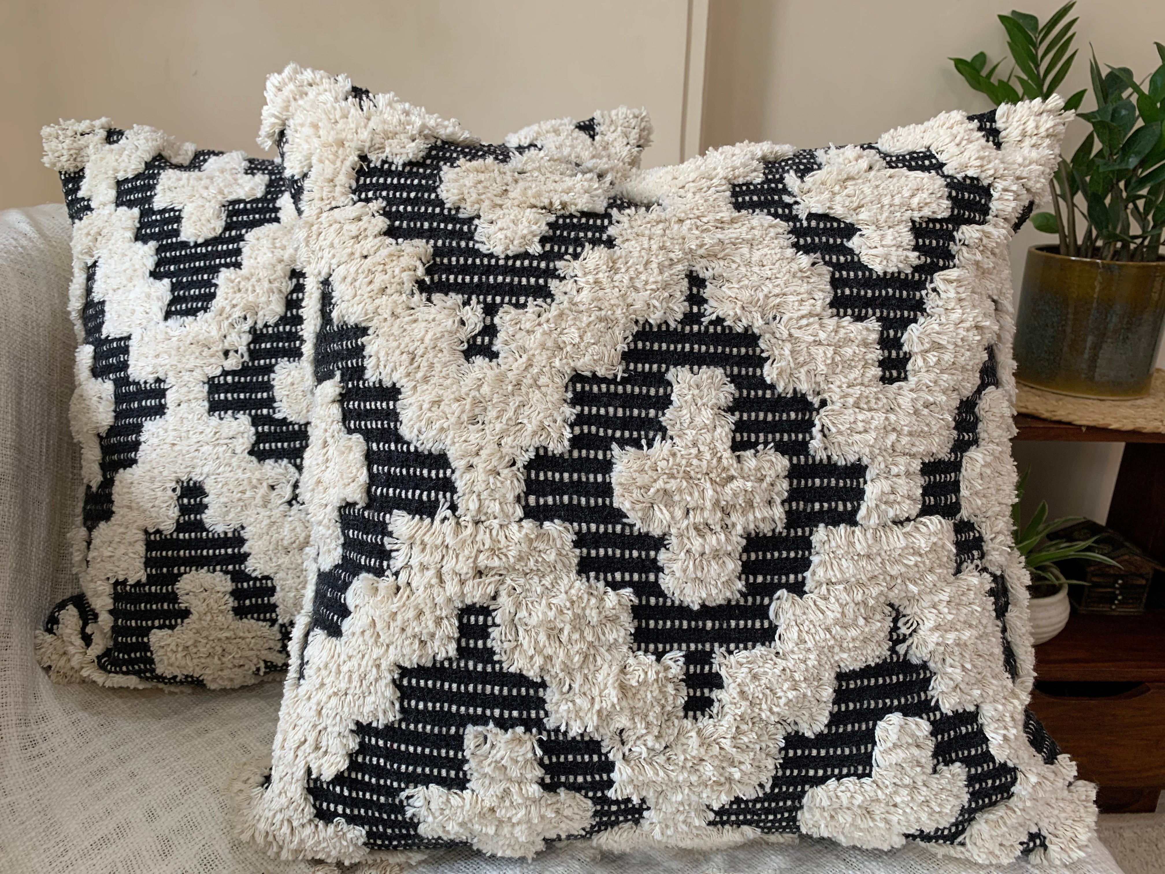 Nature4u Set of 2 Boho Throw Pillow Covers for Couch , 100% Cotton Hand-Woven - Image 5