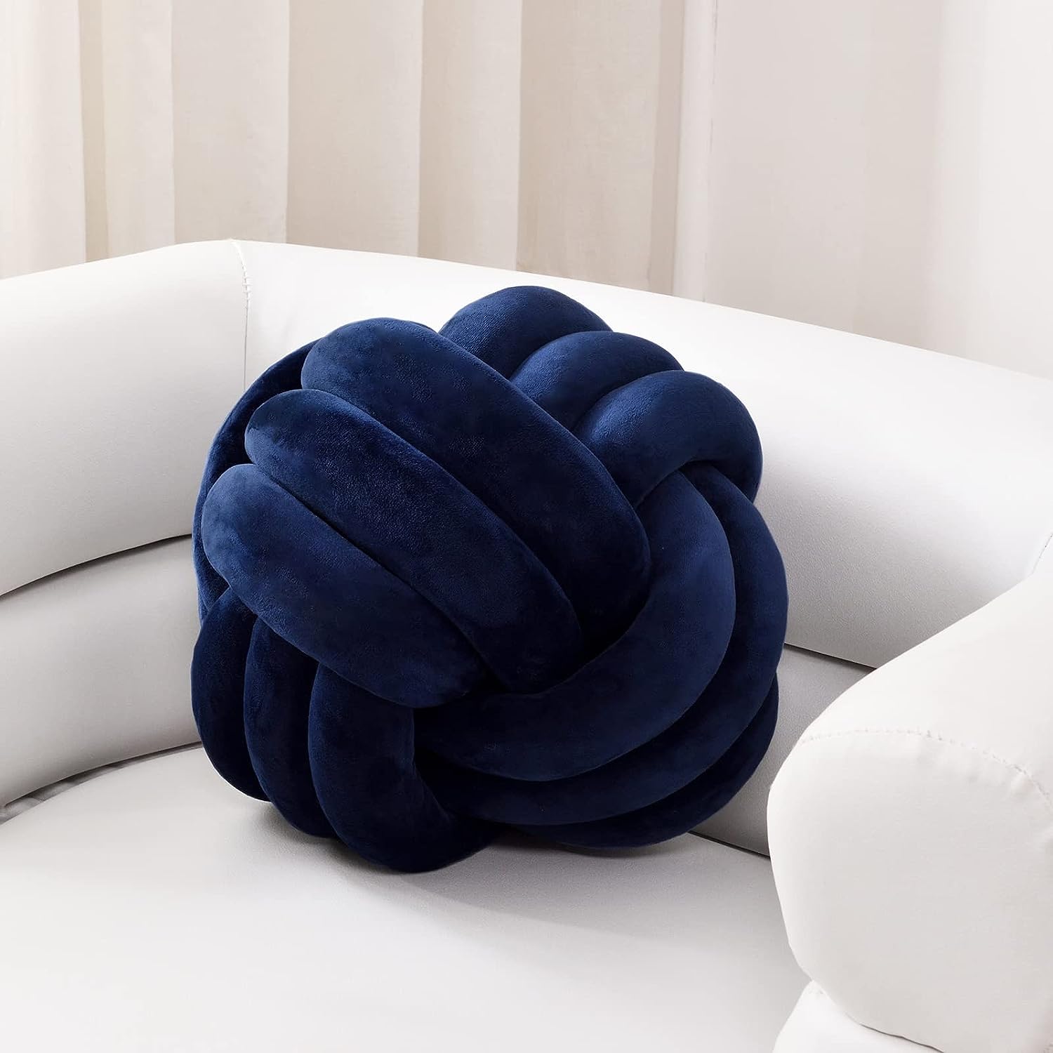 Soft Knot Ball Pillows,Round Throw Pillow Cushion Home Decoration Plush Pillow - Image 25