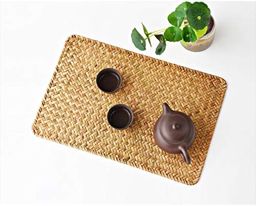 Rectangular Woven Placemats, Rattan Wicker Table Mats, 17 x 12, Natural Seagrass Place Mats - Image 13