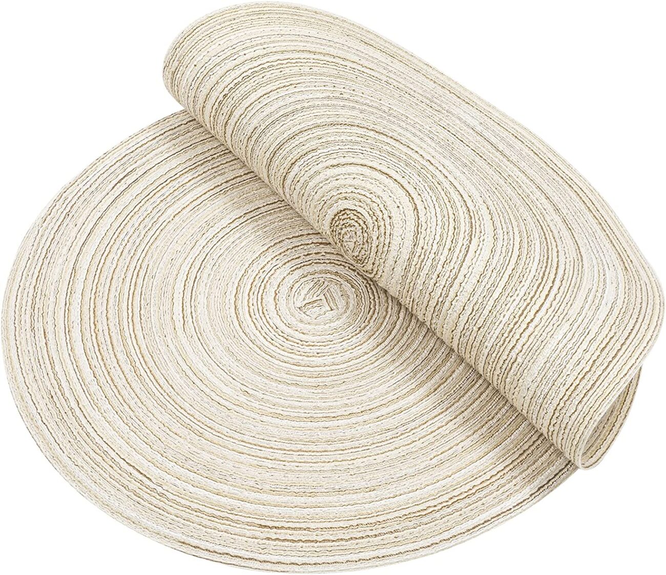 Round Braided Placemats Set Washable 15 inch Round Table Placemat - Image 3