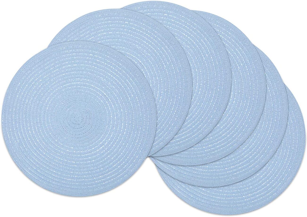 Round Braided Placemats Set Washable 15 inch Round Table Placemat - Image 23