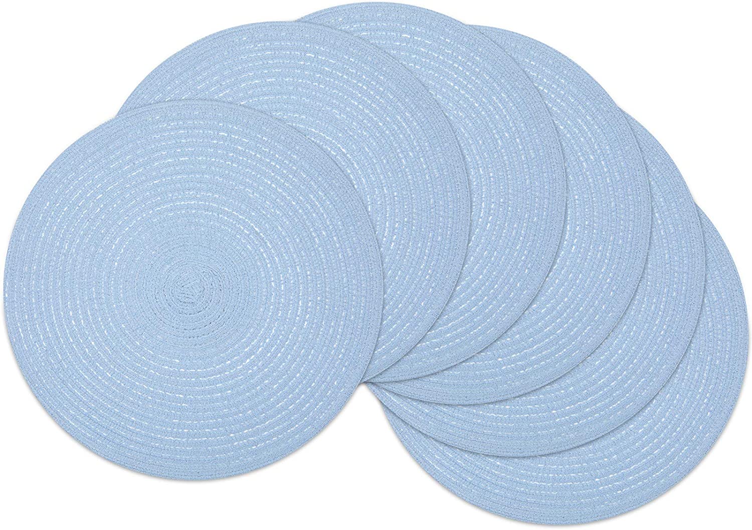 Round Braided Placemats Set Washable 15 inch Round Table Placemat - Image 23