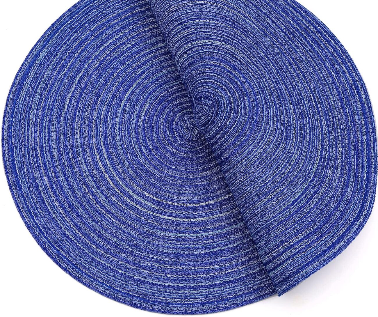 Round Braided Placemats Set Washable 15 inch Round Table Placemat - Image 33