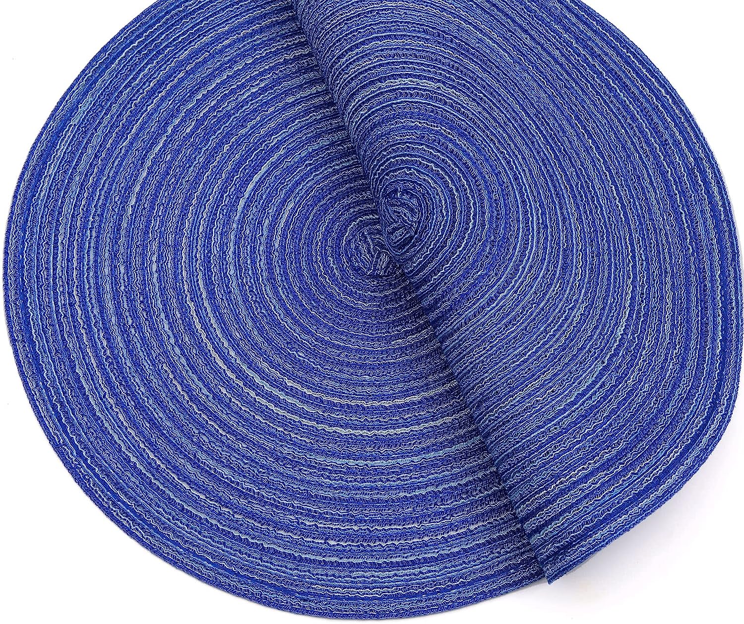 Round Braided Placemats Set Washable 15 inch Round Table Placemat - Image 33