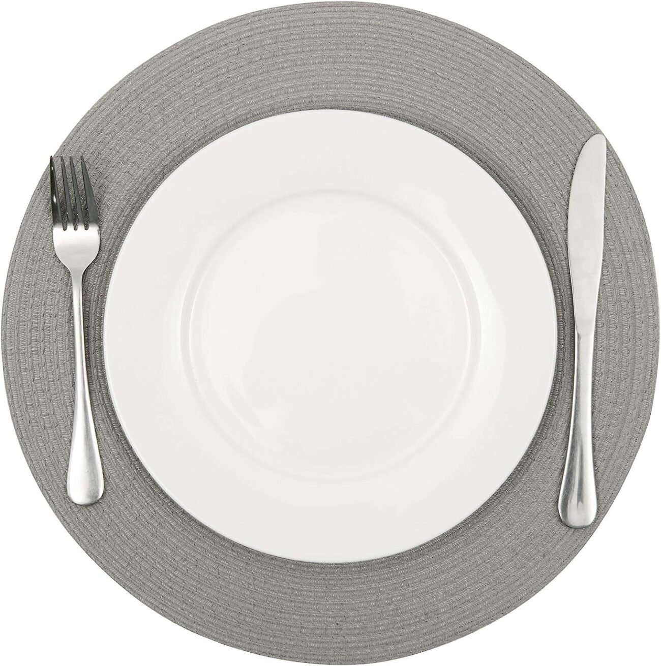 Round Braided Placemats Set Washable 15 inch Round Table Placemat - Image 51