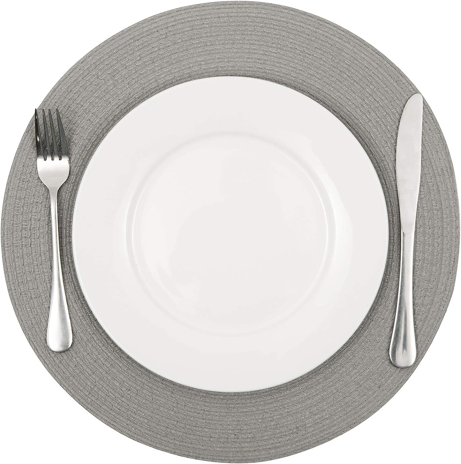 Round Braided Placemats Set Washable 15 inch Round Table Placemat - Image 51