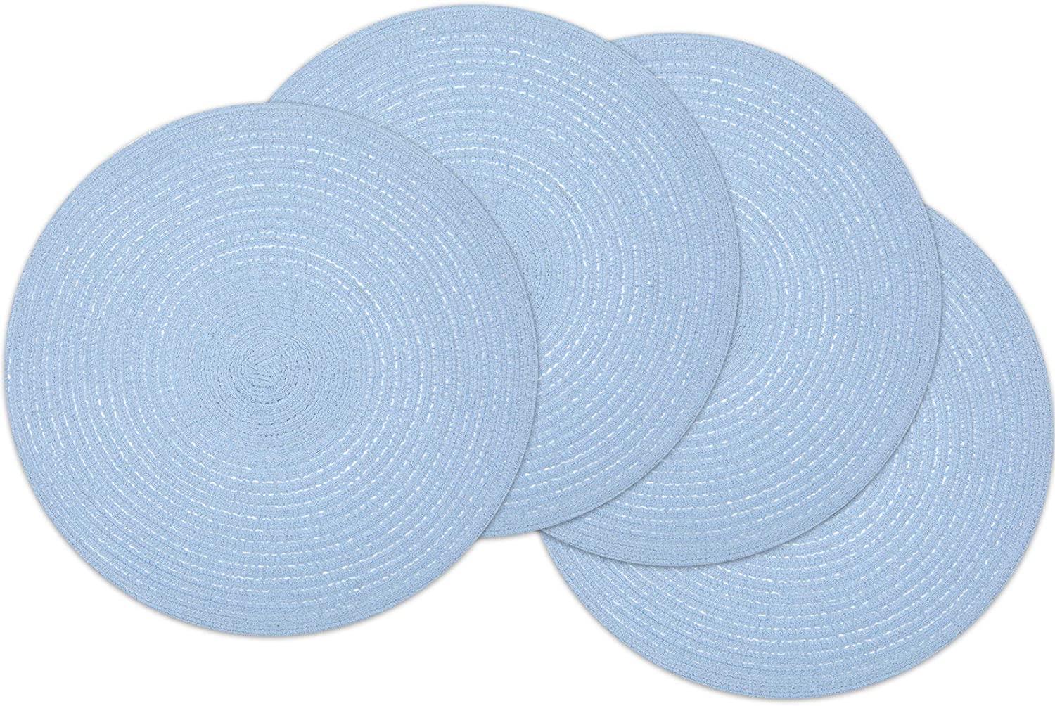 Round Braided Placemats Set Washable 15 inch Round Table Placemat - Image 7
